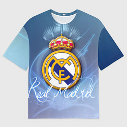 Футболка оверсайз мужская FC РЕАЛ МАДРИД, цвет: 3D-принт