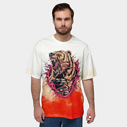 Футболка оверсайз мужская AngryBearrr, цвет: 3D-принт — фото 2