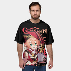Футболка оверсайз мужская Янь Фэй Genshin Impact, цвет: 3D-принт — фото 2