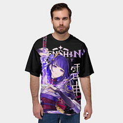 Футболка оверсайз мужская Сёгун Райдэн Genshin Impact, цвет: 3D-принт — фото 2
