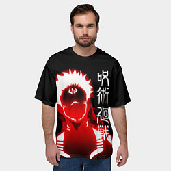 Футболка оверсайз мужская Сукуна - Рёмэн Сукуна, цвет: 3D-принт — фото 2