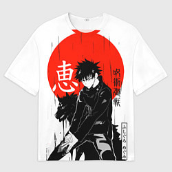 Футболка оверсайз мужская Мэгуми Фусигуро, Магическая битва,, цвет: 3D-принт