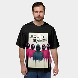 Футболка оверсайз мужская Squid Game: Отряд стражей, цвет: 3D-принт — фото 2
