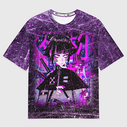 Футболка оверсайз мужская Cyberpunk Samurai Anime, цвет: 3D-принт