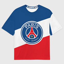 Футболка оверсайз мужская Paris Saint-Germain FC, цвет: 3D-принт