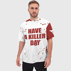 Футболка оверсайз мужская Blood have a killer day Dexter, цвет: 3D-принт — фото 2