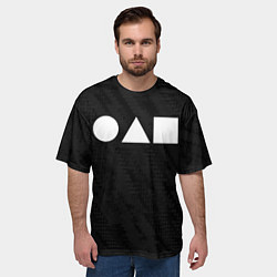 Футболка оверсайз мужская Игра в кальмара: Фигуры, цвет: 3D-принт — фото 2