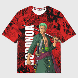 Футболка оверсайз мужская Ророноа Зоро, One Piece, цвет: 3D-принт