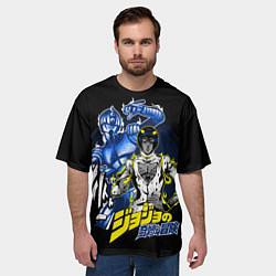 Футболка оверсайз мужская Бруно Буччеллати - JoJos Bizarre Adventure, цвет: 3D-принт — фото 2