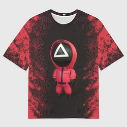 Футболка оверсайз мужская Игра в кальмара: Треугольник, цвет: 3D-принт
