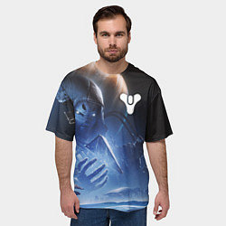 Футболка оверсайз мужская DESTINY 2 ЛЕДЯНОЙ МАРС ТАЙНЫЙ ГЕРОЙ, цвет: 3D-принт — фото 2