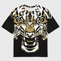 Футболка оверсайз мужская Рычание джунглей, цвет: 3D-принт