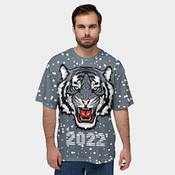 Футболка оверсайз мужская Водяной тигр 2022, цвет: 3D-принт — фото 2