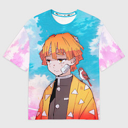 Мужская футболка оверсайз КЛИНОК РАССЕКАЮЩИЙ ДЕМОНОВ, ЗЕНИТЦУ