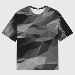 Мужская футболка оверсайз Чб абстракция