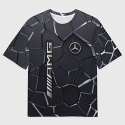 Мужская футболка оверсайз Mercedes AMG 3D плиты