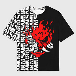 Мужская футболка оверсайз CYBERPUNK 2077: SAMURAI