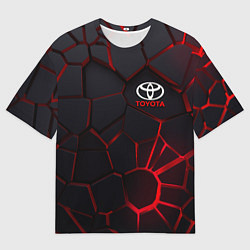 Мужская футболка оверсайз Тойота 3D плиты с подсветкой