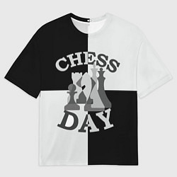Мужская футболка оверсайз Шахматный День