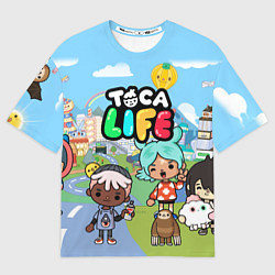 Футболка оверсайз мужская Toca Life, цвет: 3D-принт
