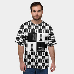 Футболка оверсайз мужская Шахматы Король и королева 2022, цвет: 3D-принт — фото 2