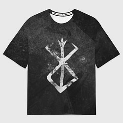Футболка оверсайз мужская BERSERK LOGO GRUNGE, цвет: 3D-принт