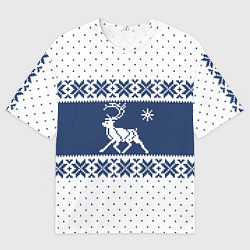 Мужская футболка оверсайз Северный Олень звезда