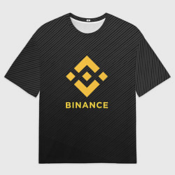 Футболка оверсайз мужская БИНАНС ЛОГО CARBON BINANCE LOGO, цвет: 3D-принт