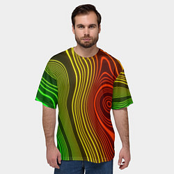 Футболка оверсайз мужская КАРТОГРАФИЧЕСКАЯ ПРОЕКЦИЯ, цвет: 3D-принт — фото 2