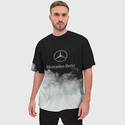 Футболка оверсайз мужская Mercedes-Benz Облака, цвет: 3D-принт — фото 2