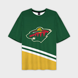 Футболка оверсайз мужская Minnesota Wild NHL, цвет: 3D-принт