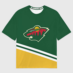 Футболка оверсайз мужская Minnesota Wild NHL, цвет: 3D-принт