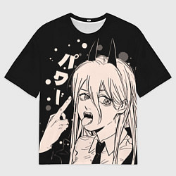 Футболка оверсайз мужская Пауэр, Человек-бензопила, цвет: 3D-принт