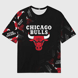 Футболка оверсайз мужская ЧИКАГО БУЛЛС БЫКИ CHICAGO BULLS, цвет: 3D-принт
