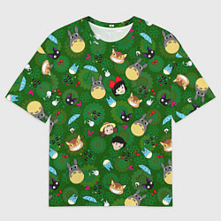 Футболка оверсайз мужская Totoro&Kiki ALLSTARS, цвет: 3D-принт