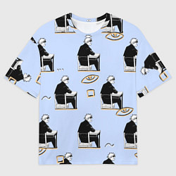 Футболка оверсайз мужская Годжо паттерн, цвет: 3D-принт