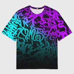 Мужская футболка оверсайз НЕОНОВОЕ ГРАФФИТИ NEON