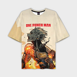 Футболка оверсайз мужская Разрушение Геноса One Punch-Man, цвет: 3D-принт