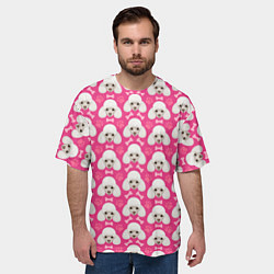 Футболка оверсайз мужская Собака Пудель, цвет: 3D-принт — фото 2