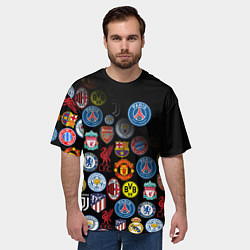 Футболка оверсайз мужская PSG LOGOBOMBING, цвет: 3D-принт — фото 2