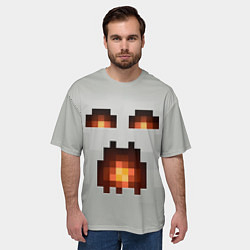 Футболка оверсайз мужская МАЙНКРАФТ, ГАСТ ОГНЕННЫЙ, цвет: 3D-принт — фото 2