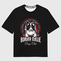 Футболка оверсайз мужская Бордер-Колли Border Collie, цвет: 3D-принт