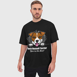 Футболка оверсайз мужская Джек-Рассел-Терьер Jack Russell Terrier, цвет: 3D-принт — фото 2