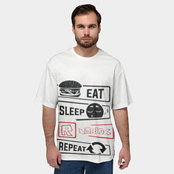 Футболка оверсайз мужская Roblox repeat, цвет: 3D-принт — фото 2