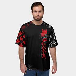 Футболка оверсайз мужская TOKYO REVENGERS RED STYLE TEAM, цвет: 3D-принт — фото 2