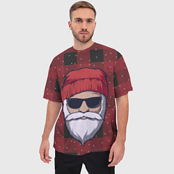 Футболка оверсайз мужская SANTA HIPSTER САНТА ХИПСТЕР, цвет: 3D-принт — фото 2