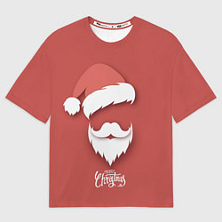 Футболка оверсайз мужская Merry Christmas Счастливого Рождества, цвет: 3D-принт