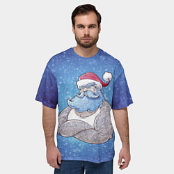 Футболка оверсайз мужская BAD SANTA ПЛОХОЙ САНТА, цвет: 3D-принт — фото 2