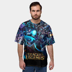 Футболка оверсайз мужская LEAGUE OF LEGENDS ЛИГА ЛЕГЕНД ГЕРОИ, цвет: 3D-принт — фото 2
