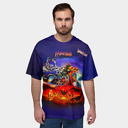 Футболка оверсайз мужская Painkiller - Judas Priest, цвет: 3D-принт — фото 2